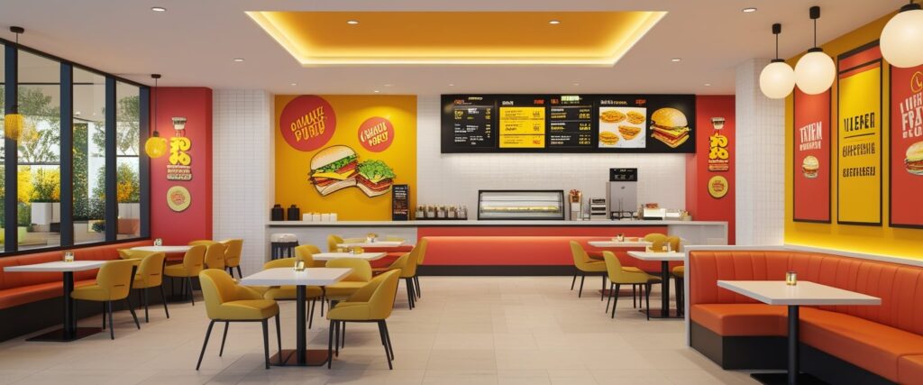 QSR Interior Design Service, Fast Food Restaurant Interior Design Services
