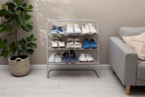 Mild Steel Standing Unit Shoes Display Rack